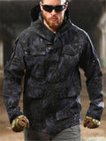 Convenient Front Zipper Outdoor Waterproof Camouflage Wear-Resistant Hooded Windbreaker