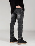 Men's Hip-Hop Ripped Denim Skinny Pants