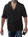 Men's Hooded Long Sleeve T-shirts