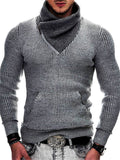 Men's Chic Shawl Collar Slim Fit Pocket Knitted Sweater