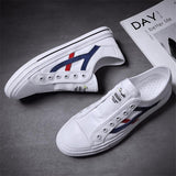 Men's Fashion Casual Stripe Breathable Canvas Shoes