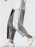 Contrast Color Stripe Casual Baggy Harem Pants