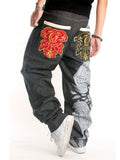 Casual Fashion Graffiti Printed Loose Straight-Leg Pants