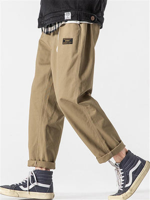 Fashion Loose Straight Cropped Cargo Trousers