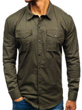 Classic Button Up Mens Safari Shirt