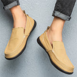 Mens Comfy Breathable Patchwork Canvas Casual Loafers