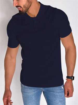 Men's Summer Breathable Short Sleeve Lapel Polo Shirt