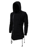 Trendy Casual Stylish Solid Color Hooded Zipper Jacket For Men