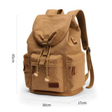 Men Retro Daily Canvas Backpack With USB Charging Port