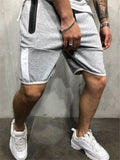 Mens Casual Slim Fit Comfy Patchwork Running Knee Shorts